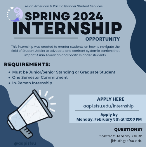 AA&PI Student Service Spring 2024 Internship