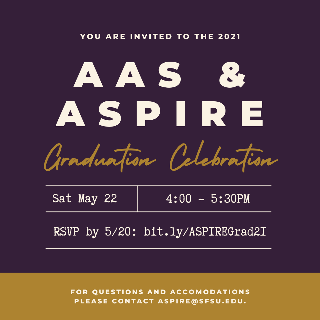 aas & aspire graduation invitation flier
